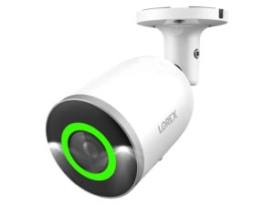 Lorex 4K Deterrence Bullet AI PoE IP Wired Add-On Metal Security Camera with Smart Security Lighting