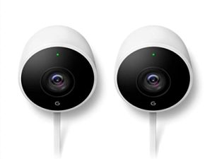 Google Nest Cam Outdoor 2-Pack - 1st Generation - Weatherproof Outdoor Camera - Surveillance Camera with Night Vision - Control with Your Phone