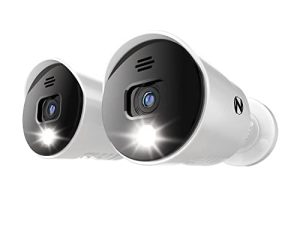 Night Owl Wired 1080p HD Indoor/Outdoor Add On Spotlight Cameras with Preset Voice Alerts and Built-in Camera Siren (Requires Compatible BTD2 or BTD8 Series DVR - Sold Separately)