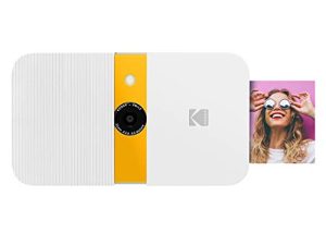 KODAK Smile Instant Print Digital Camera – Slide-Open 10MP Camera w/2x3 ZINK Printer (White/ Yellow)
