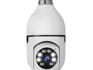 Hoibampu 1 Pack Wireless Outdoor Light Bulb Camera 1080P HD Indoor WiFi Smart Security Home Cam with 2-Way Audio Color Night Vision Human Motion Detection Alarm