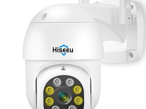Hiseeu 2K 360° Pan/Tilt/Digital Zoom WiFi Security Camera Outdoor