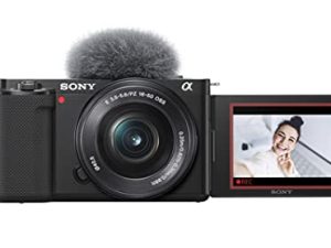 Sony Alpha ZV-E10 - APS-C Interchangeable Lens Mirrorless Vlog Camera Kit - Black
