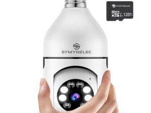 SYMYNELEC Light Bulb Security Camera WiFi Indoor