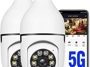 KOWVOWZ 2PCS 360 Degree Security Cameras Wireless Outdoor