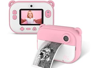 myFirst Camera Insta 2 Instant Camera Hybrid Instant Camera Pink Film Sticker (140 Shots) Front and Selfie Lens for boy Girl (Pink)