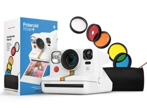 Polaroid Now+ White (9062) - Bluetooth Connected I-Type Instant Film Camera with Bonus Lens Filter Set