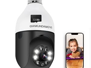 QIANKUNDAMOYI Light Bulb Security Cameras Surveillance 1080P Light Socket Security Cameras