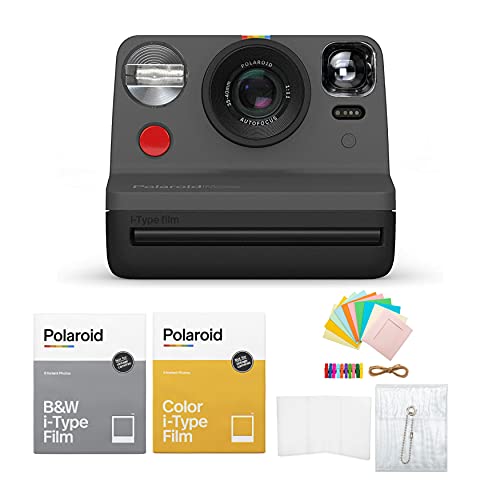Polaroid Originals Now Viewfinder i-Type Instant Camera (Black) Bundle w/Color & B&W Instant Film & Polaroid Accessory Kit (4 Items) Polaroid Originals Now Viewfinder i-Type Instant Camera (Black) Bundle w/Color & B&W Instant Film & Polaroid Accessory Kit (4 Items)
