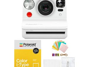 Polaroid Originals Now Viewfinder i-Type Instant Camera (White) with i-Type Films and Accessory Bundle (3 Items)