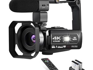 OIEXI Video Camera 4K 18X Powerful Digital Zoom