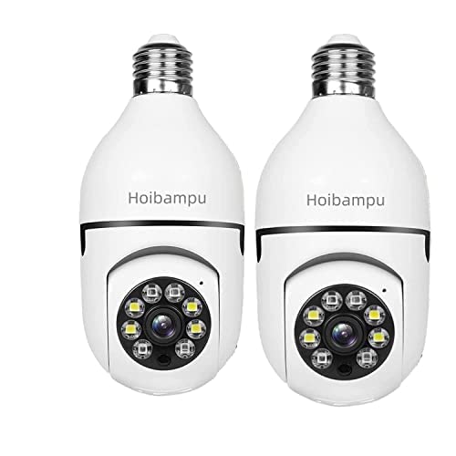 Hoibampu 2PCS 1080P WiFi Socket Light Bulb Security Outdoor Camera 360 Degree Socket Outdoor Lightbulbs Camera Wireless Outdoor Surveillance Blubs Camera Smart Premium Hoibampu 2PCS 1080P WiFi Socket Light Bulb Security Outdoor Camera 360 Degree Socket Outdoor Lightbulbs Camera Wireless Outdoor Surveillance Blubs Camera Smart Premium