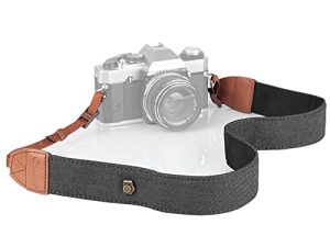 TARION Camera Strap Adjustable DSLR Camera Neck Strap Belt Retro Film Camera Shoulder Strap Vintage Soft Long Rope Universal Cord for Women Men SLR Mirrorless Cameras(Upgraded Version) (Black)