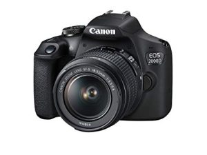 Canon EOS 2000D (Rebel T7) DSLR Camera + 18-55mm III Kit (Renewed)