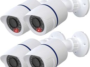 WALI Dummy Fake Simulated Surveillance Security CCTV Dome Camera Indoor Outdoor with One LED Light