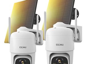 Wireless Solar Outdoor Security PTZ AI Motion Detection Audio WiFi Camera
