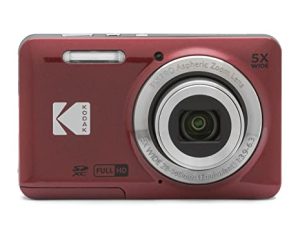 KODAK PIXPRO Friendly Zoom FZ55-RD 16MP Digital Camera with 5X Optical Zoom 28mm Wide Angle and 2.7" LCD Screen (Red)