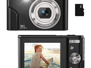 Digital Camera for Kids Boys and Girls - 36MP Children's Camera with 32GB SD Card，Full HD 1080P Rechargeable Electronic Mini Camera for Students