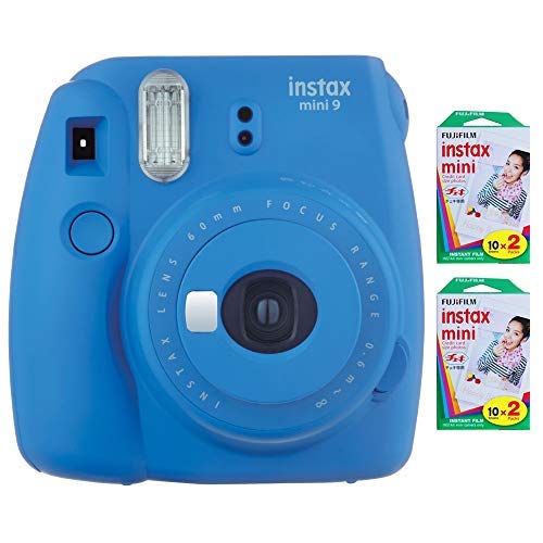 Fujifilm Instax Mini 9 Instant Camera (Cobalt Blue) with 2 x Instant Twin Film Pack (40 Exposures) Fujifilm Instax Mini 9 Instant Camera (Cobalt Blue) with 2 x Instant Twin Film Pack (40 Exposures)