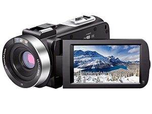 Video Camera Camcorder Full HD 1080P 30FPS 24.0 MP IR Night Vision Vlogging Camera Recorder 3.0 Inch IPS Screen 16X Zoom Camcorders Camera Remote Control with 2 Batteries