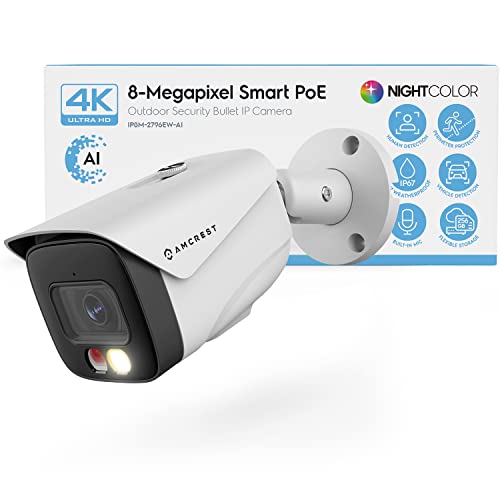 Amcrest 4K IP PoE AI Camera UltraHD 8MP Security Outdoor Camera Amcrest 4K IP PoE AI Camera UltraHD 8MP Security Outdoor Camera