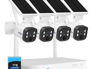 Hiseeu Solar Battery Powered Wireless Security Camera System