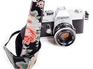Rose Flowers Cotton Camera Strap Christmas Gift for All DSLR Camera Elegant Universal DSLR Strap
