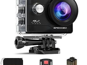 Action Camera 4K Sports Camera 20MP 40M 170°Wide-Angle WiFi waterproof Underwater Camera with 2.4G Remote Control 2 Batteries 2.0'' LCD Ultra HD Camera with Mounting Accessories Kit [2022 NEW VERSION]