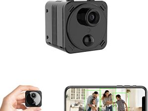 4K Mini Spy Camera WiFi Hidden Wireless Nanny Cam Small Indoor Home Security Secret Cameras Tiny Micro Surveillance Camera with Night Vision AI Human Detection PIR Long-Lasting Battery Life