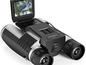 Camonity 5M 2" LCD 32GB Digital Binocular with Camera 12X32 Video Photo Recorder Camcorder for Bird Watching Football Game Concert