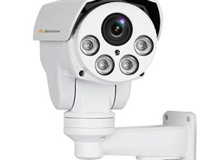 Jennov POE Security Camera 5MP(2592x1944) HD IP PTZ Security Camera CCTV Home Video & Audio Surveillance Outdoor Pan Tilt & 5X Zoom Night Vision Motion Detection Free Phone App Remote View