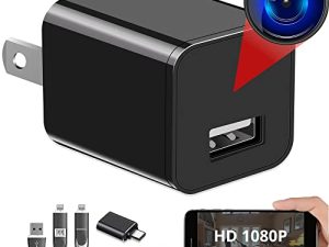 Spy Camera Wireless Hidden WiFi Camera with Remote View - HD 1080P - Spy Camera Charger - Spy Camera Wireless - USB Hidden Camera - Nanny Camera - Premium Security Camera - Hidden Cam - iOS Android