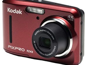 Kodak PIXPRO Friendly Zoom FZ43-RD 16MP Digital Camera with 4X Optical Zoom and 2.7" LCD Screen (Red)