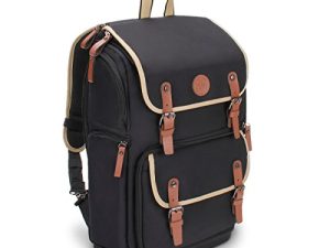 GOgroove Full-Size DSLR Photography Backpack Case for Camera and Laptop with 15.6 inch Laptop Space