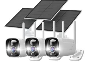 3 Pack Security Cameras Wireless Outdoor Solar Powered with AI Detection