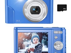 Digital Camera for Kids Boys and Girls - 36MP Children's Camera with 32GB SD Card，Full HD 1080P Rechargeable Electronic Mini Camera for Students