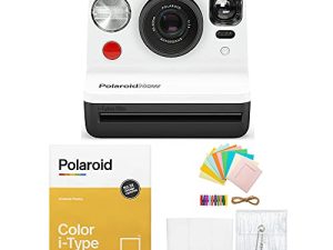 Polaroid Originals Now i-Type Instant Film Camera (Black and White) with Color Instant Film for i-Type Cameras and Polaroid Accessory Bundle (3 Items)