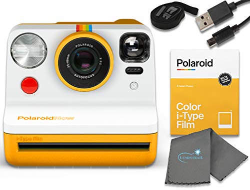 Polaroid Now I-Type Instant Film Camera - Yellow Bundle with a Color i-Type Film Pack (8 Instant Photos) and a Lumintrail Cleaning Cloth Polaroid Now I-Type Instant Film Camera - Yellow Bundle with a Color i-Type Film Pack (8 Instant Photos) and a Lumintrail Cleaning Cloth
