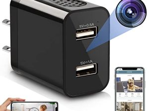 LUOHE Spy Camera Wireless Hidden WiFi Charger Camera with Remote View - 1080P HD Hidden Nanny Cam Mini USB Hidden Spy Camera Charger - Premium Security Camera Recorder Surveillance Spy Cam
