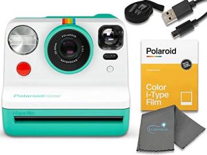 Polaroid Now I-Type Instant Film Camera - Mint Bundle with a Color i-Type Film Pack (8 Instant Photos) and a Lumintrail Cleaning Cloth