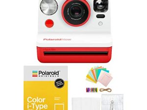 Polaroid Originals Now Viewfinder i-Type Instant Camera (Red) with i-Type Films and Accessory Bundle (3 Items)