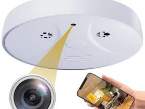 NIJAMS Security Camera Indoor with Smoke Detector
