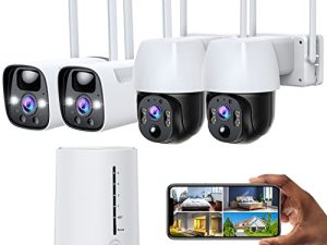 【100% Wire-Free + 4MP】CAMBLINK Battery Wireless Camera System
