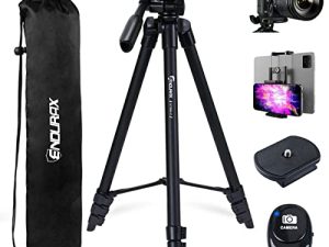 Endurax 60'' Camera Tripod Camera Stand for Canon Rebel Eos Nikon DSLR