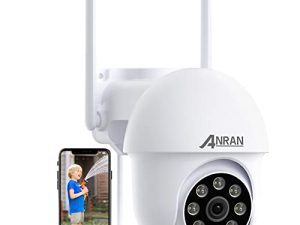 ANRAN 5MP Security Cameras Wireless Outdoor 2.4g WiFi PTZ Wired Camera Outdoor with 360° View