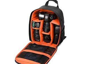 WINVIN Waterproof SLR/DSLR Camera Backpack Shoulder Bag Travel Case for Canon Nikon Sony Digital Lens (Orange)