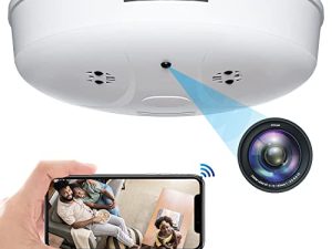 Obdeprlone Hidden Camera Smoke Detector WiFi Spy Camera Hidden Cameras HD 1080P Wireless Small Camera with Night Vision and Motion Detection Spy Cameras for Home Security Nanny Cams