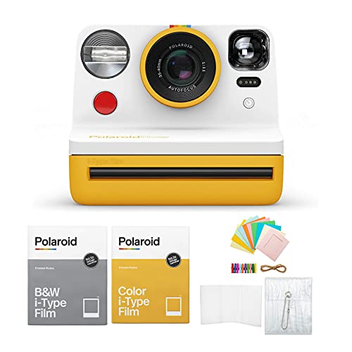 Polaroid Originals Now Viewfinder i-Type Instant Camera Yellow Bundle w/Color & B&W Instant Film & Polaroid Accessory Kit (4 Items) Polaroid Originals Now Viewfinder i-Type Instant Camera Yellow Bundle w/Color & B&W Instant Film & Polaroid Accessory Kit (4 Items)