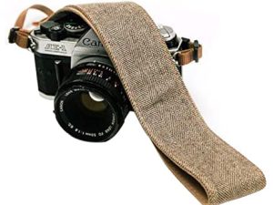 Brown Jeans Camera Strap Real Denim Christmas Gift for DSLR Camera. Universal Strap