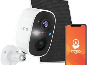 Dzees Solar Powered Security Camera Wireless Outdoor WiFi